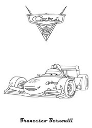 coloriage cars 2 francesco bernoulli
